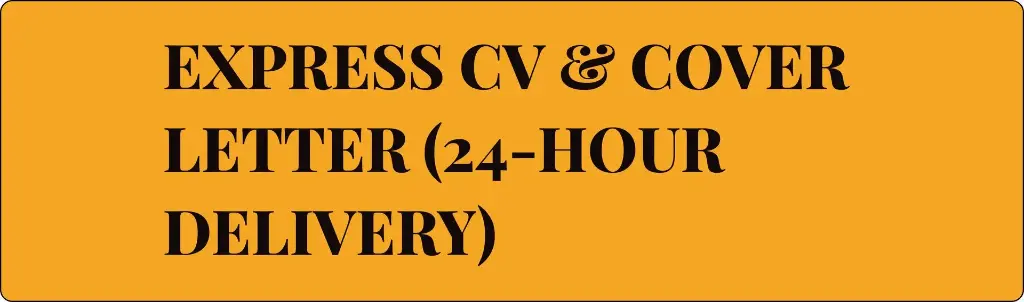 Express CV & Cover Letter (24-HOUR DELIVERY)